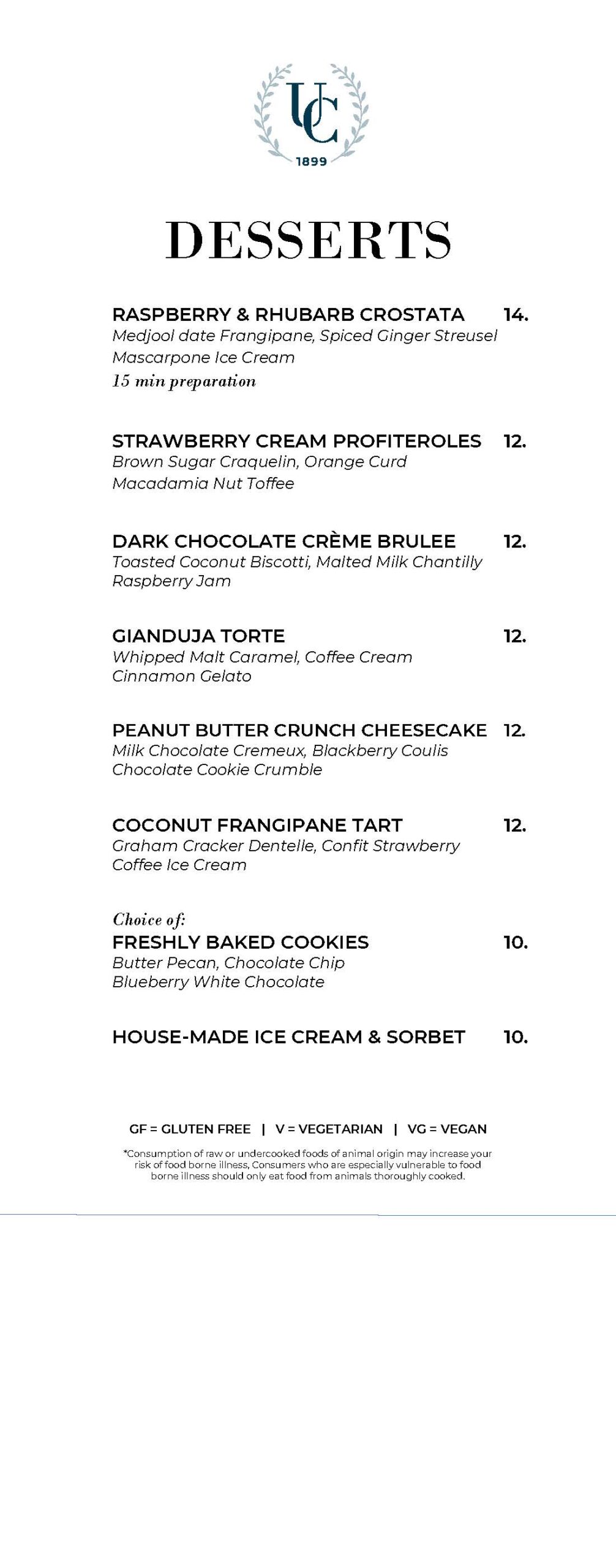 5.28 DESSERT MENU