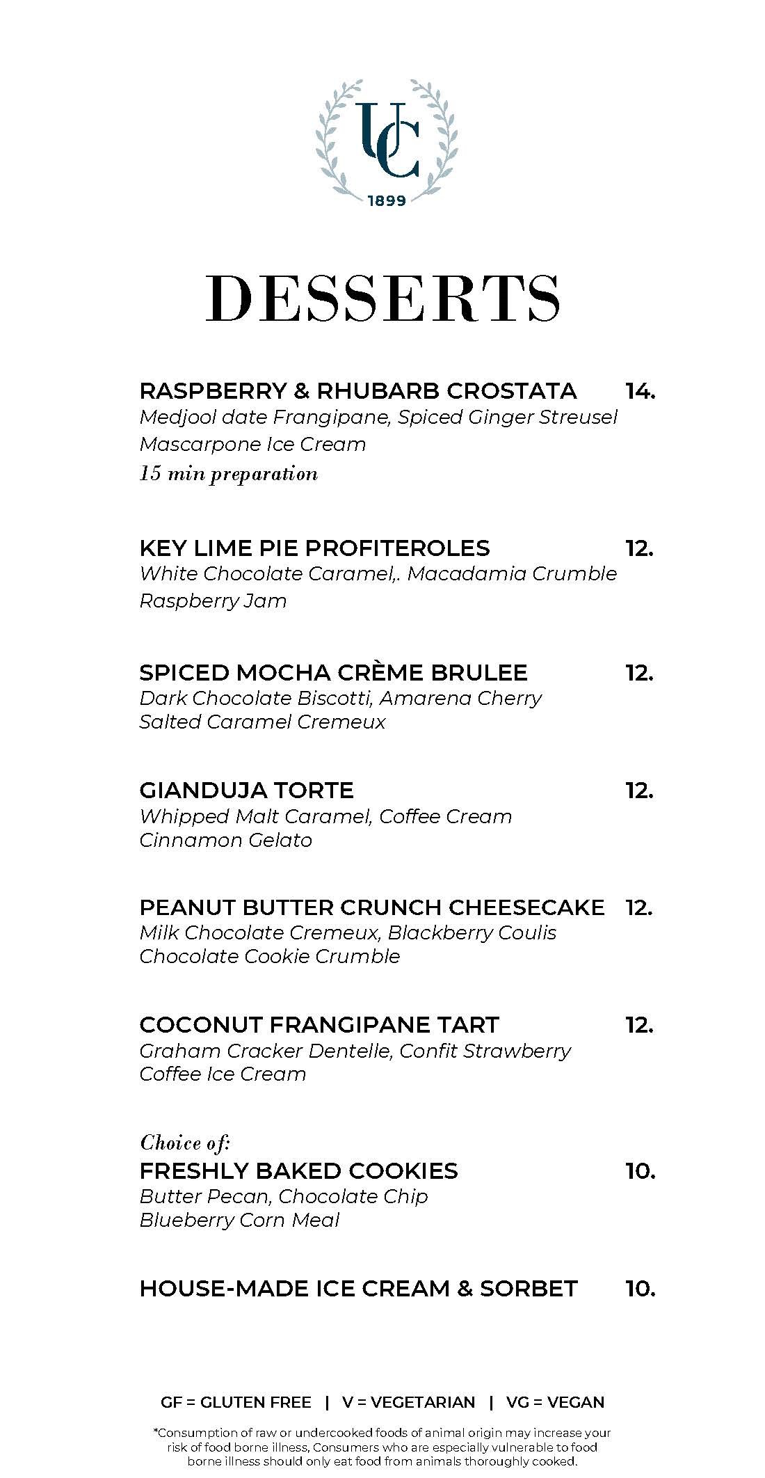 6.18 DESSERT MENU